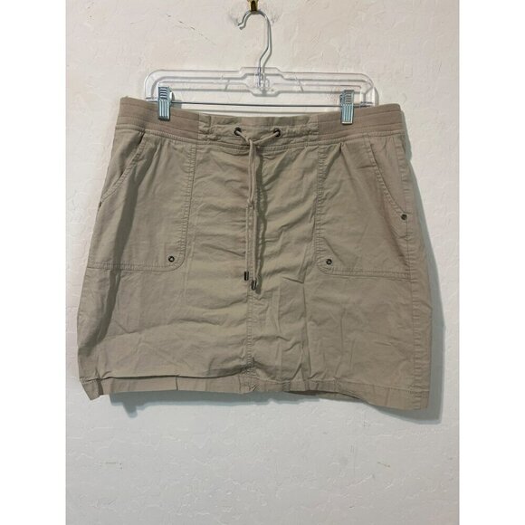 Croft & Barrow Stretch Skort Beige Khaki Beachy Coastal Vibes Sz 14 - Picture 2 of 10